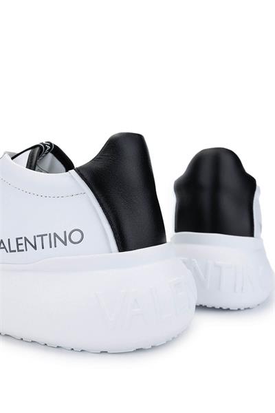 Mario Valentino Unisex Hakiki Deri Beyaz/Siyah Sneakers & Spor Ayakkabı