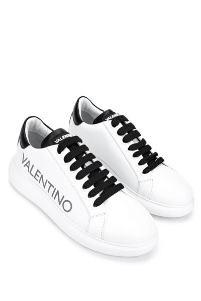 Mario Valentino Unisex Hakiki Deri Beyaz/Siyah Sneakers & Spor Ayakkabı