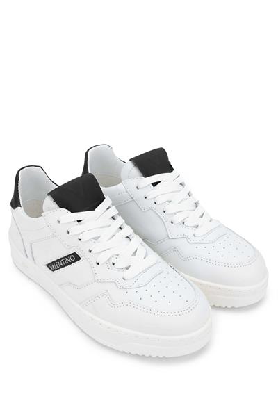 Mario Valentino Unisex Hakiki Deri Beyaz/Siyah Sneakers & Spor Ayakkabı
