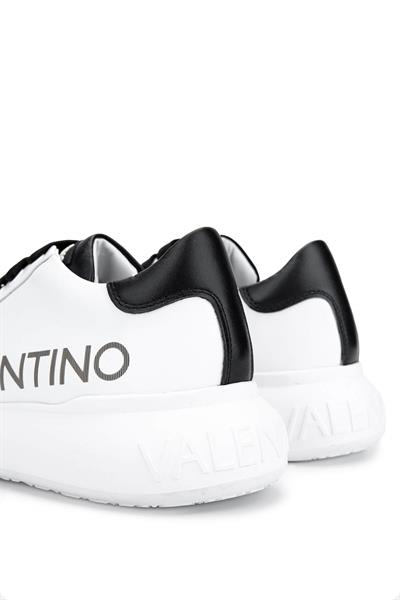 Mario Valentino Unisex Hakiki Deri Beyaz/Siyah Sneakers & Spor Ayakkabı