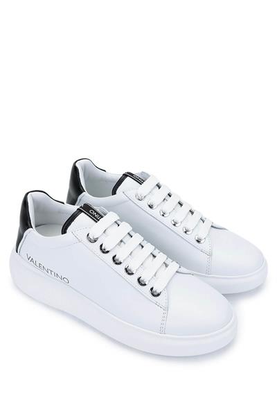 Mario Valentino Unisex Hakiki Deri Beyaz/Siyah Sneakers & Spor Ayakkabı