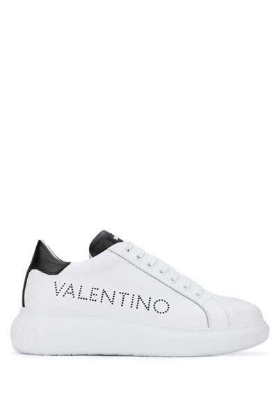 Mario Valentino Unisex Hakiki Deri Beyaz/Siyah Sneakers & Spor Ayakkabı