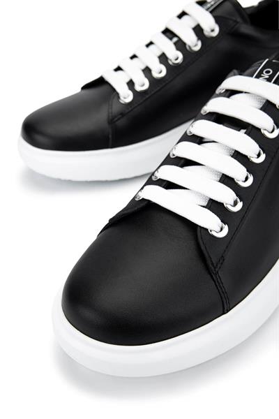 Mario Valentino Unisex Hakiki Deri Siyah/Beyaz Sneakers & Spor Ayakkabı