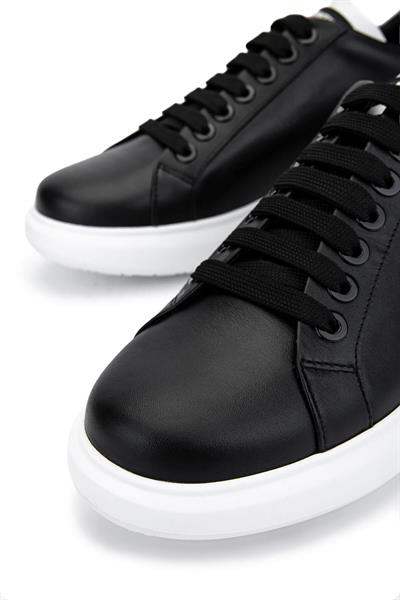 Mario Valentino Unisex Hakiki Deri Siyah Sneakers & Spor Ayakkabı