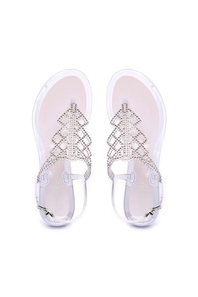 Menghi Kadın Swarovski Taş Pembe Sandalet