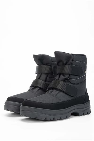 Othree Erkek Deri & Tekstil Siyah Kar Botu