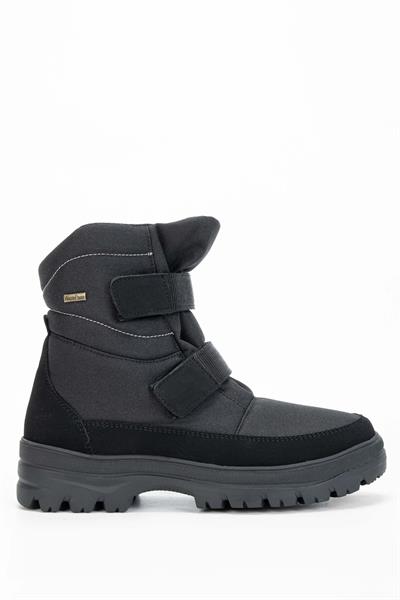 Othree Erkek Deri & Tekstil Siyah Kar Botu