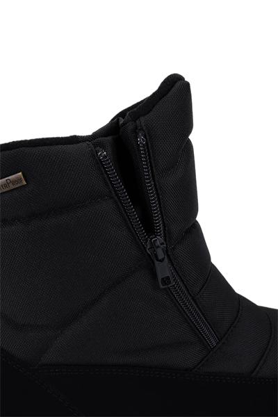 Othree Erkek Deri & Tekstil Siyah Kar Botu