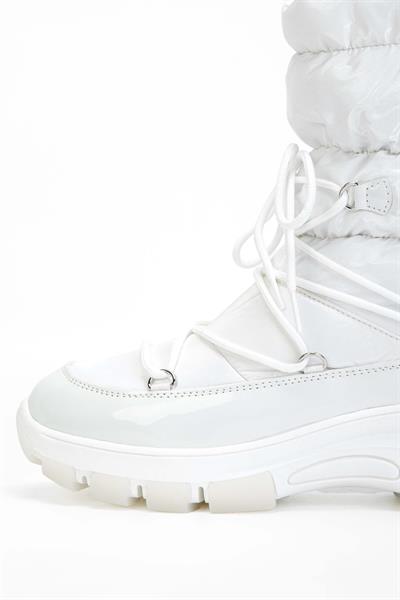 Othree Kadın Deri & Tekstil Beyaz Kar Botu