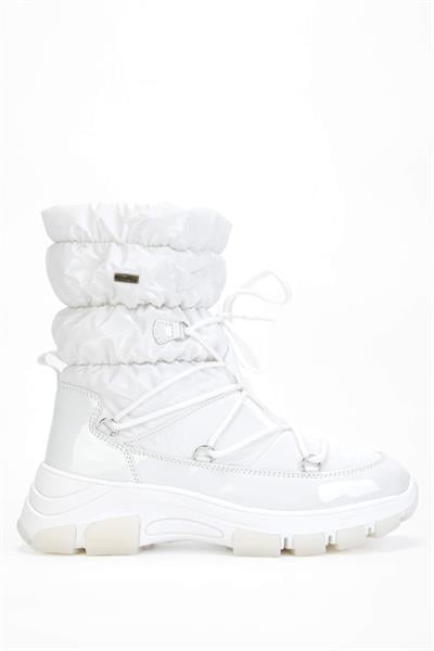 Othree Kadın Deri & Tekstil Beyaz Kar Botu