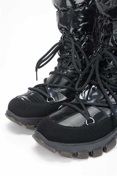 Othree Kadın Deri & Tekstil Siyah Kar Botu