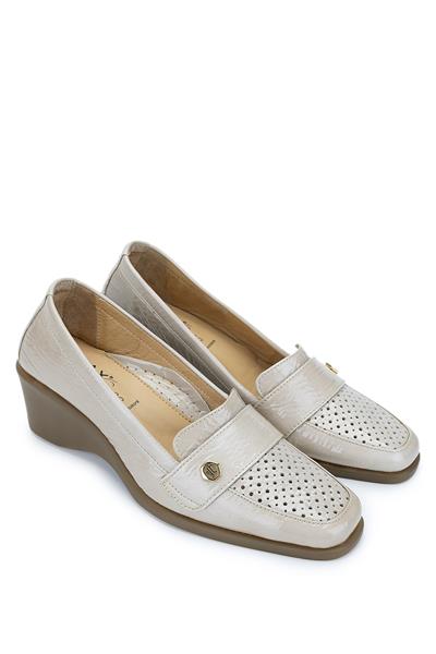 Relax Anatomic Kadın Hakiki Deri Bej Mokasen & Loafer Ayakkabı