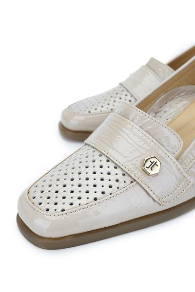 Relax Anatomic Kadın Hakiki Deri Bej Mokasen & Loafer Ayakkabı