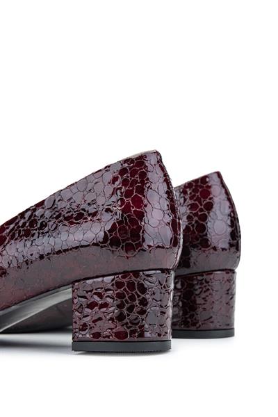 Relax Anatomic Kadın Hakiki Deri Bordo Rugan Comfort Ayakkabı