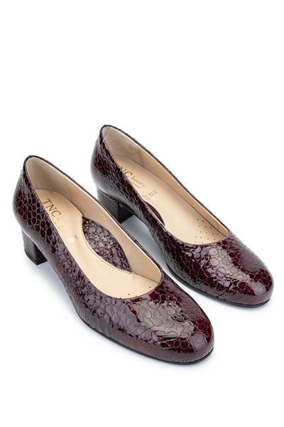 Relax Anatomic Kadın Hakiki Deri Bordo Rugan Comfort Ayakkabı