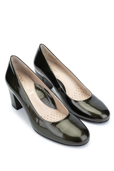 Relax Anatomic Kadın Hakiki Deri Olive Rugan Comfort Ayakkabı