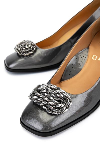 Relax Anatomic Kadın Hakiki Deri Gri Metal Comfort Ayakkabı