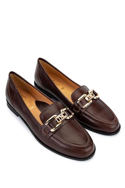 Relax Anatomic Kadın Hakiki Deri Koyu Kahverengi Comfort Ayakkabı