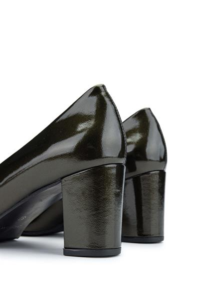 Relax Anatomic Kadın Hakiki Deri Olive Rugan Comfort Ayakkabı