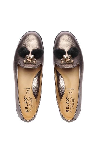 Relax Anatomic Kadın Hakiki Deri Kahverengi Mokasen & Loafer Ayakkabı