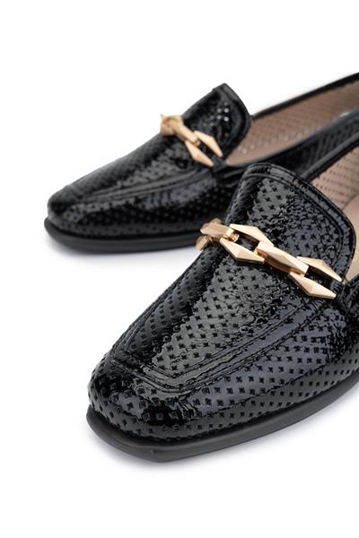 Relax Anatomic Kadın Hakiki Deri Siyah Comfort Ayakkabı