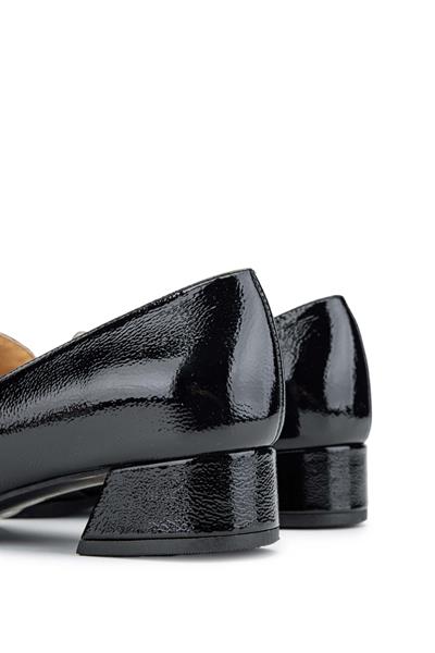 Relax Anatomic Kadın Hakiki Deri Siyah Rugan Comfort Ayakkabı