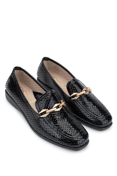 Relax Anatomic Kadın Hakiki Deri Siyah Comfort Ayakkabı