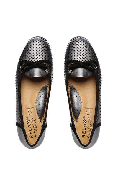 Relax Anatomic Kadın Hakiki Deri Siyah Comfort Ayakkabı