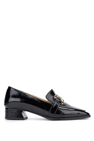 Relax Anatomic Kadın Hakiki Deri Siyah Rugan Comfort Ayakkabı