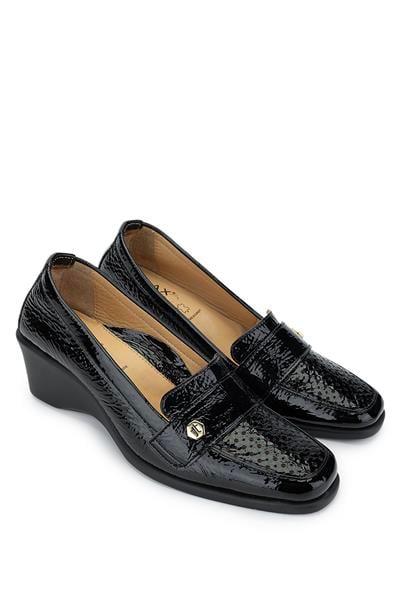 Relax Anatomic Kadın Hakiki Deri Siyah Mokasen & Loafer Ayakkabı