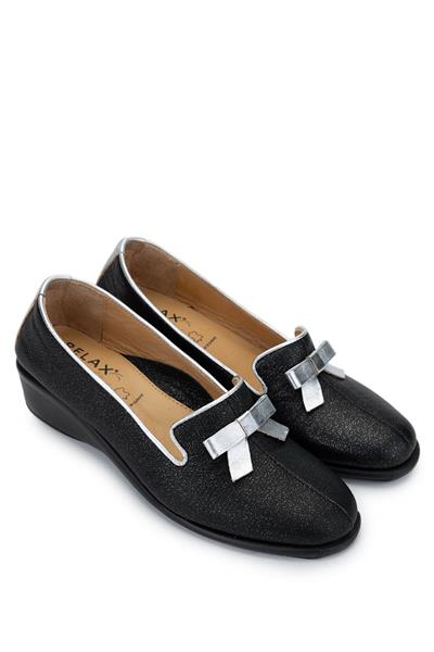 Relax Anatomic Kadın Vegan Siyah Mokasen & Loafer Ayakkabı