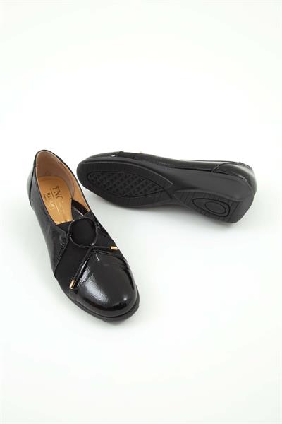 Relax Anatomic Kadın Vegan Siyah Mokasen & Loafer Ayakkabı