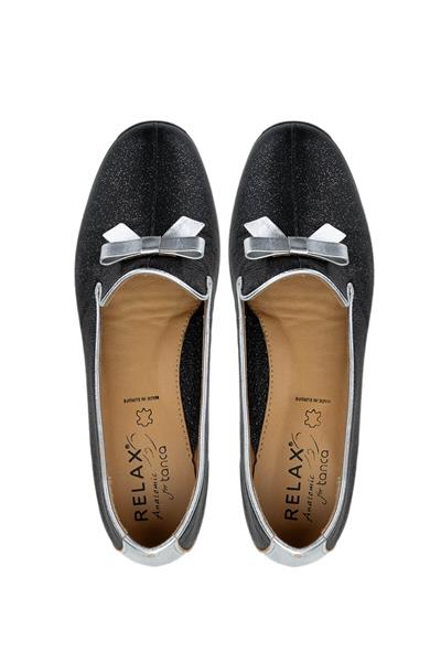 Relax Anatomic Kadın Vegan Siyah Mokasen & Loafer Ayakkabı