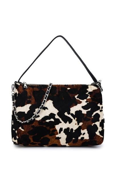 Ripani Kadın Hakiki Deri Siyah Omuz Çanta