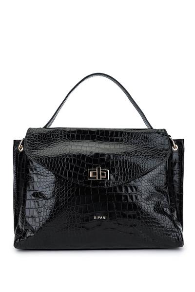 Ripani Kadın Hakiki Deri Siyah Omuz Çanta