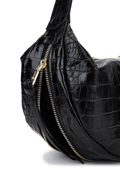 Ripani Kadın Hakiki Deri Siyah Omuz Çanta