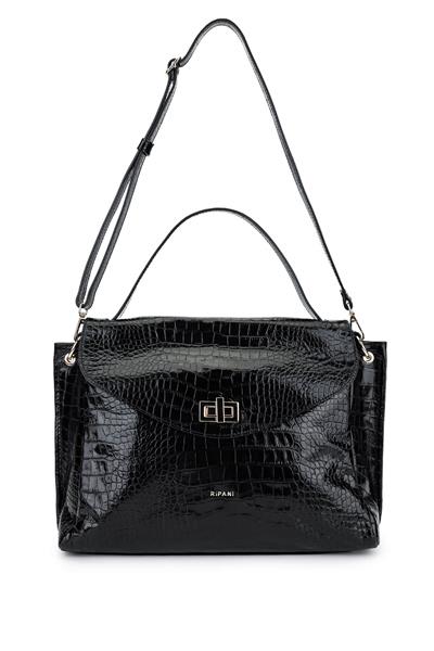 Ripani Kadın Hakiki Deri Siyah Omuz Çanta