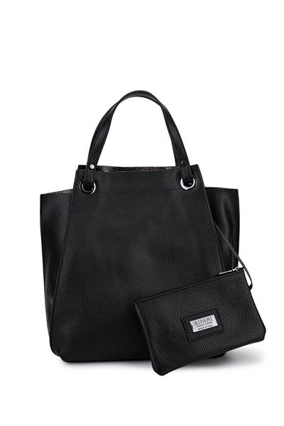 Ripani Kadın Hakiki Deri Siyah Omuz Çanta