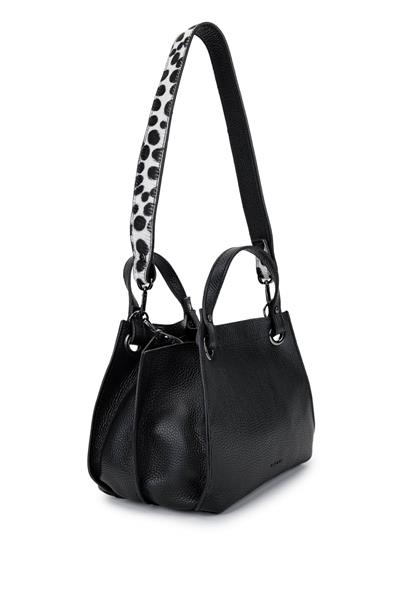 Ripani Kadın Hakiki Deri Siyah Omuz Çanta