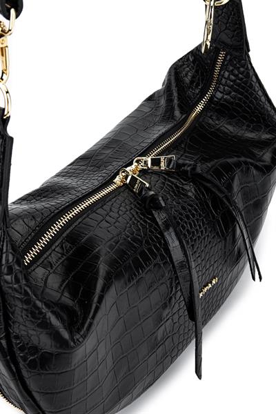 Ripani Kadın Hakiki Deri Siyah Omuz Çanta