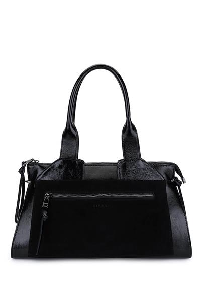 Ripani Kadın Hakiki Deri Siyah Omuz Çanta