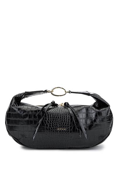 Ripani Kadın Hakiki Deri Siyah Omuz Çanta