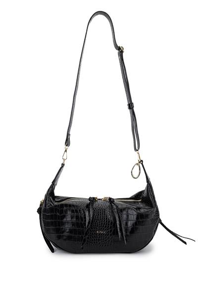 Ripani Kadın Hakiki Deri Siyah Omuz Çanta