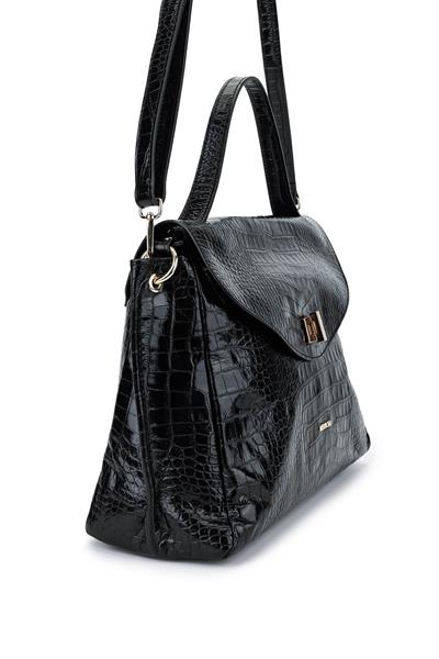 Ripani Kadın Hakiki Deri Siyah Omuz Çanta