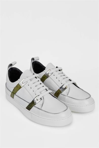 Roberto Botticelli Erkek Hakiki Deri Beyaz Sneakers & Spor Ayakkabı