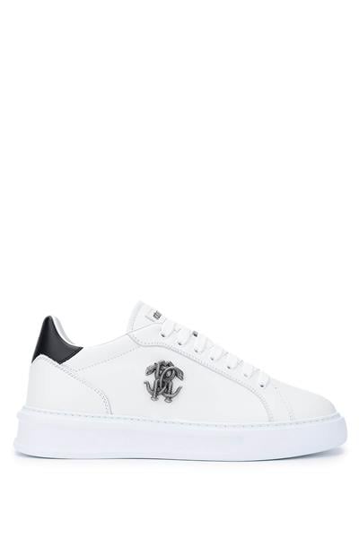 Roberto Cavalli Erkek Hakiki Deri Beyaz Sneakers & Spor Ayakkabı