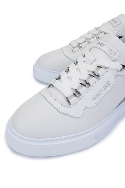 Roberto Cavalli Erkek Hakiki Deri Beyaz Sneakers & Spor Ayakkabı