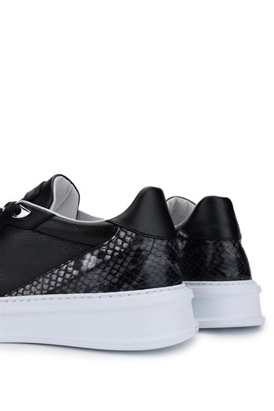 Roberto Cavalli Erkek Hakiki Deri Siyah Sneakers & Spor Ayakkabı