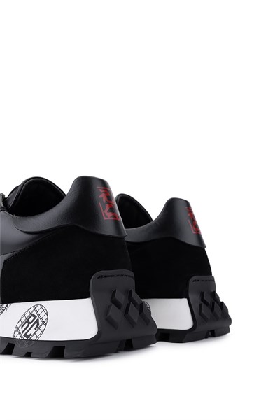 Roberto Cavalli Erkek Hakiki Deri Siyah Sneakers & Spor Ayakkabı