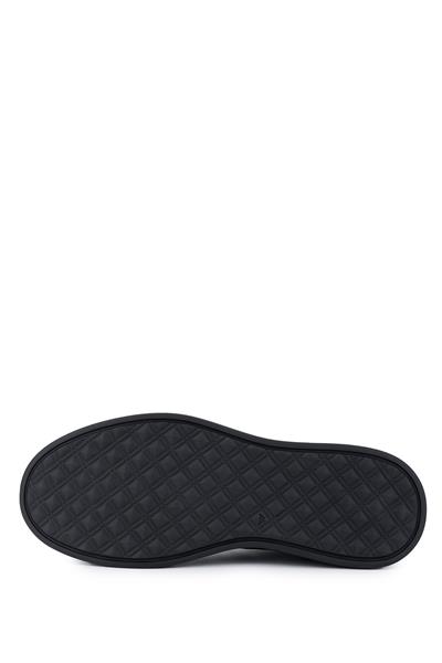 Rossi Erkek Deri & Tekstil Siyah Sneaker Ayakkabı